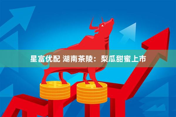 星富优配 湖南茶陵：梨瓜甜蜜上市